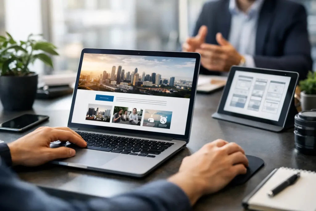 Professional business website design que vende